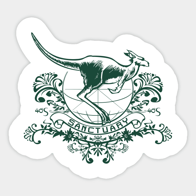 Kangaroo Sanctuary Sticker by 40degreesSouth